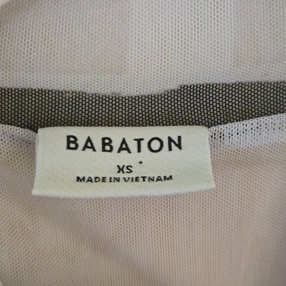 Aritzia Babaton Parlay Bodysuit Mockneck Sheer snap Closure Size XS - Picture 7 of 8